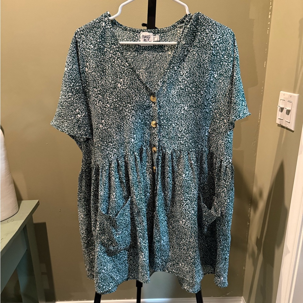 Princess Polly Blue Tiered Mini Dress